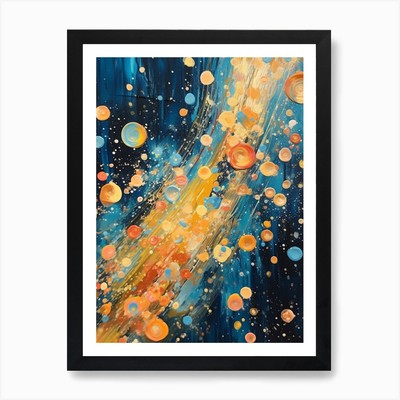 Ölgemälde Celestial 2 Kunstdruck gerahmt Wandbild Poster Leinwanddruck Bild