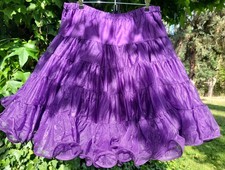 NWOT Malco Modes Purple Shimmer Petticoat Skirt Size M Style 501