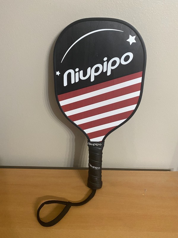 Niupipo Wooden Pickleball Paddle Red White Black