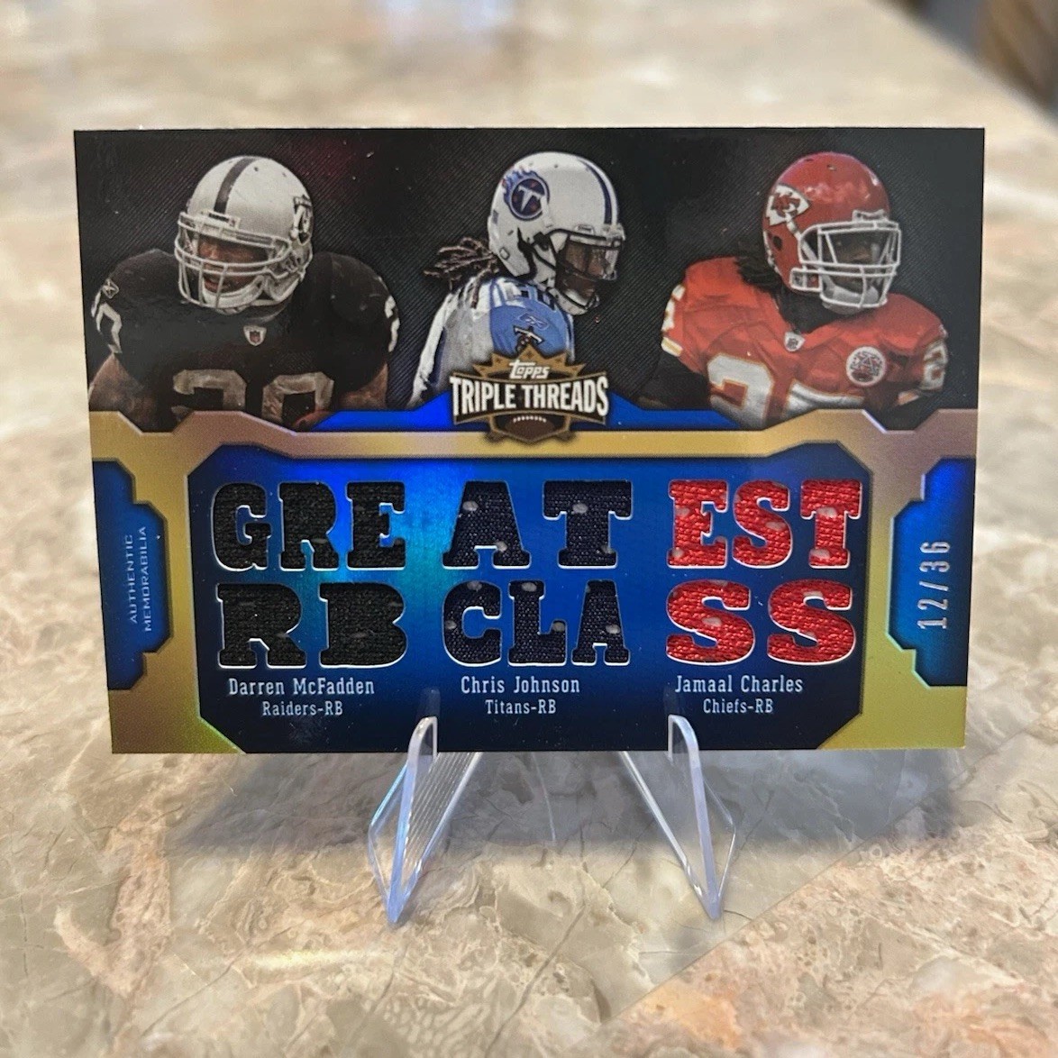 Topps 2011 Triple Threads Relic Combos Greatest RB Class MEM /36 TTRC-9
