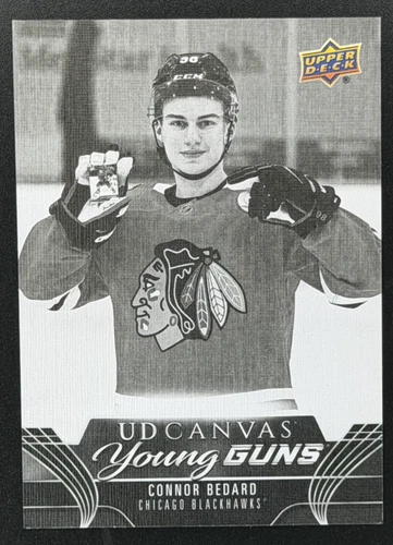 2023-24 Young Guns UD Canvas Connor Bedard Black And White ROOKIE #C382