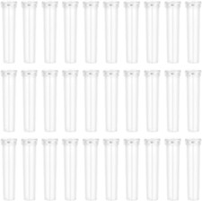 Clear Floral Vials with Caps - 30 Pack, 2.8 Inch Water Tubes for Arrangements
