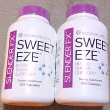 Youngevity Slender FX Sweet EZE Blood Sugar Support  Supplement 120 Caps (2pack)