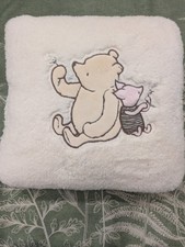 Lambs Ivy Storytime Pooh Soft Faux Shearling Nursery Throw Pillow - Cream