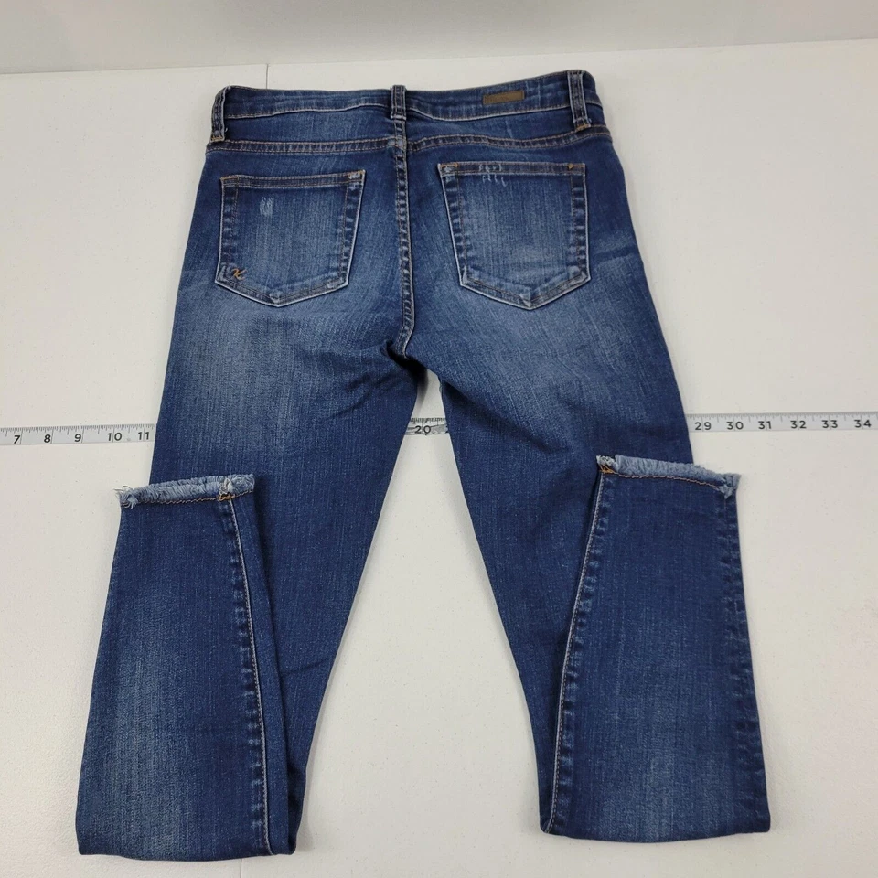 Kut from the kloth connie ankle skinny jeans 2 womens 2676 denim blue 28x28 - Image 3 of 4