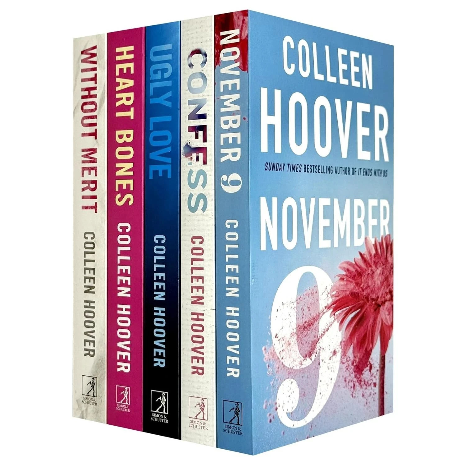 Colleen Hoover Collection 5 Books Set Confess, Without Merit, Heart Bones. Ugly
