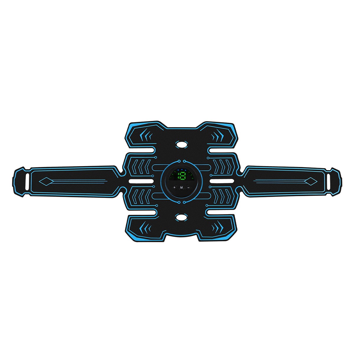 Abdominal Muscle Toning Trainer ABS Stimulator Toner Fitness Binder Gym Belt USB