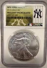 2015 AMERICAN SILVER EAGLE $1 NEW YORK YANKEES NGC BRILLIANT UNCIRCULATED