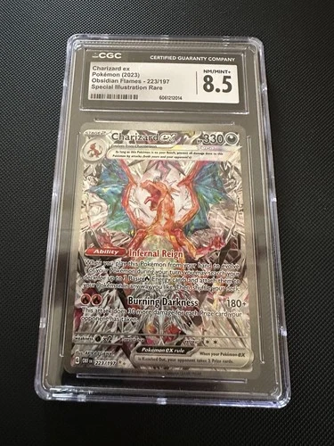 New ListingCGC 8.5 Pokémon Charizard ex 223/197 Obsidian Flames Special Illustration Rare