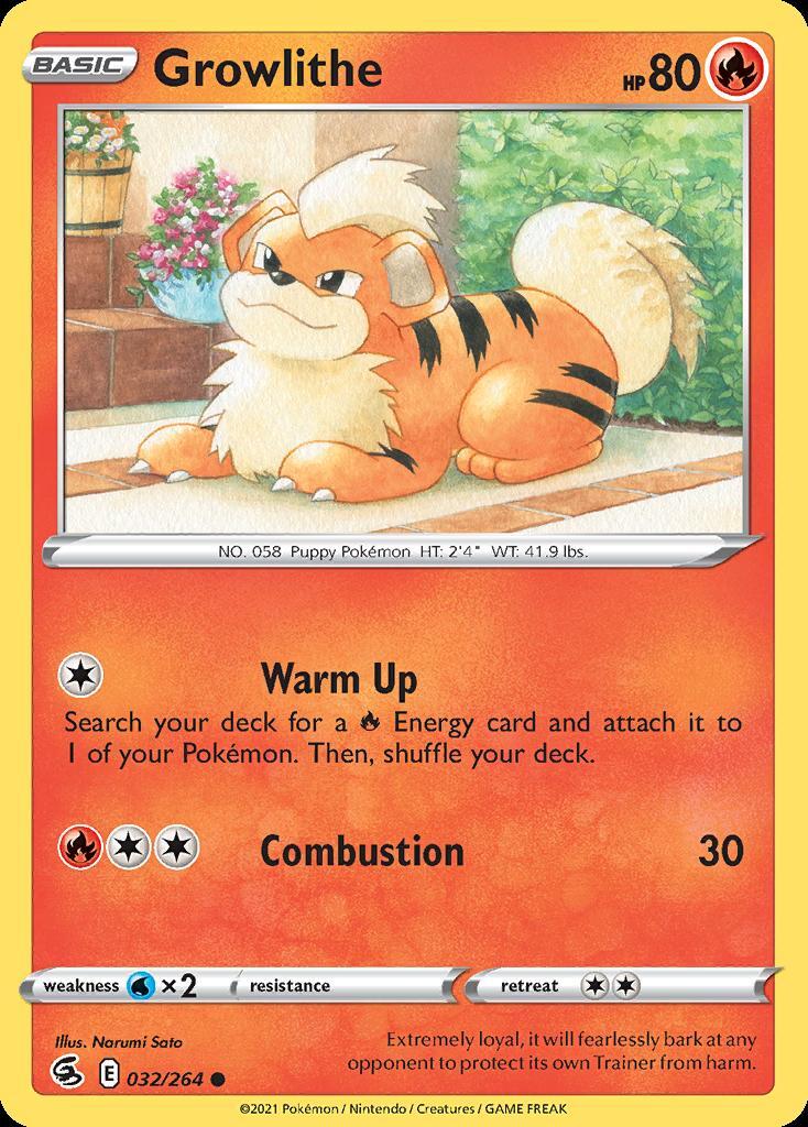 Pokemon Growlithe (32/286) Fusion Strike NM