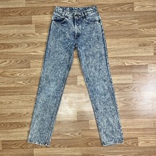 Vtg 80s Levi s Student Cut Orange Tab Acid Wash Blue Denim Jeans Women s 27 x 32