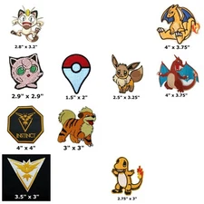 Pokemon Iron On Patch Charmander Espeon Growlithe Haunter Instinct Jigglypuff