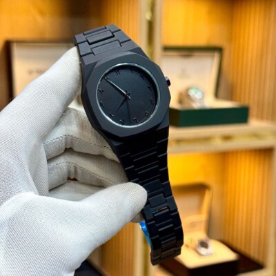 AURA オーラ THE ONE LM-1236-BK ブラック Luxury Black Arabic Aura Watch | Classic Quartz Dial | Mens Wrist