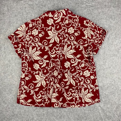 Croft & Barrow Short-sleeve Button up Down Shirt w/ Coconut Buttons, Women's L - Picture 2 of 8