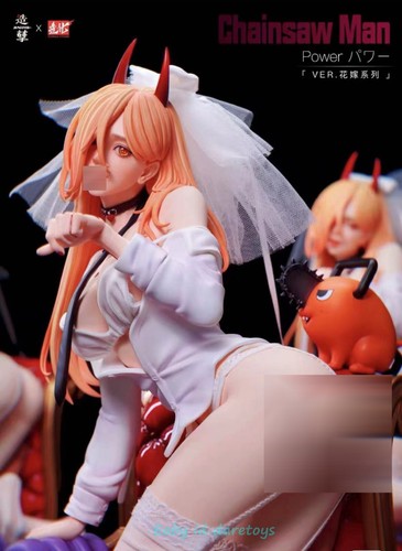 ZaoHua Studio Power Chainsaw Man 1/4 Statue Model Animation Figure Wedding Ver. - Picture 2 of 3