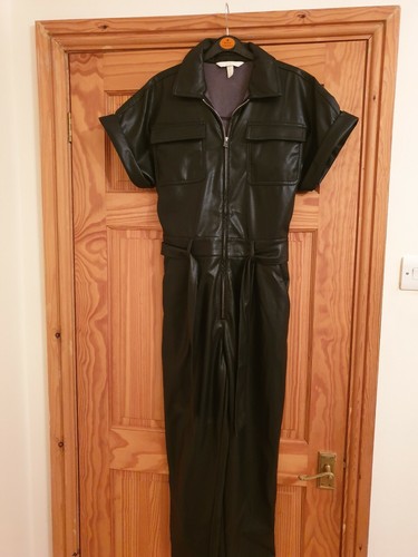 H\u0026M Faux Leather Jumpsuit Faux Leather 