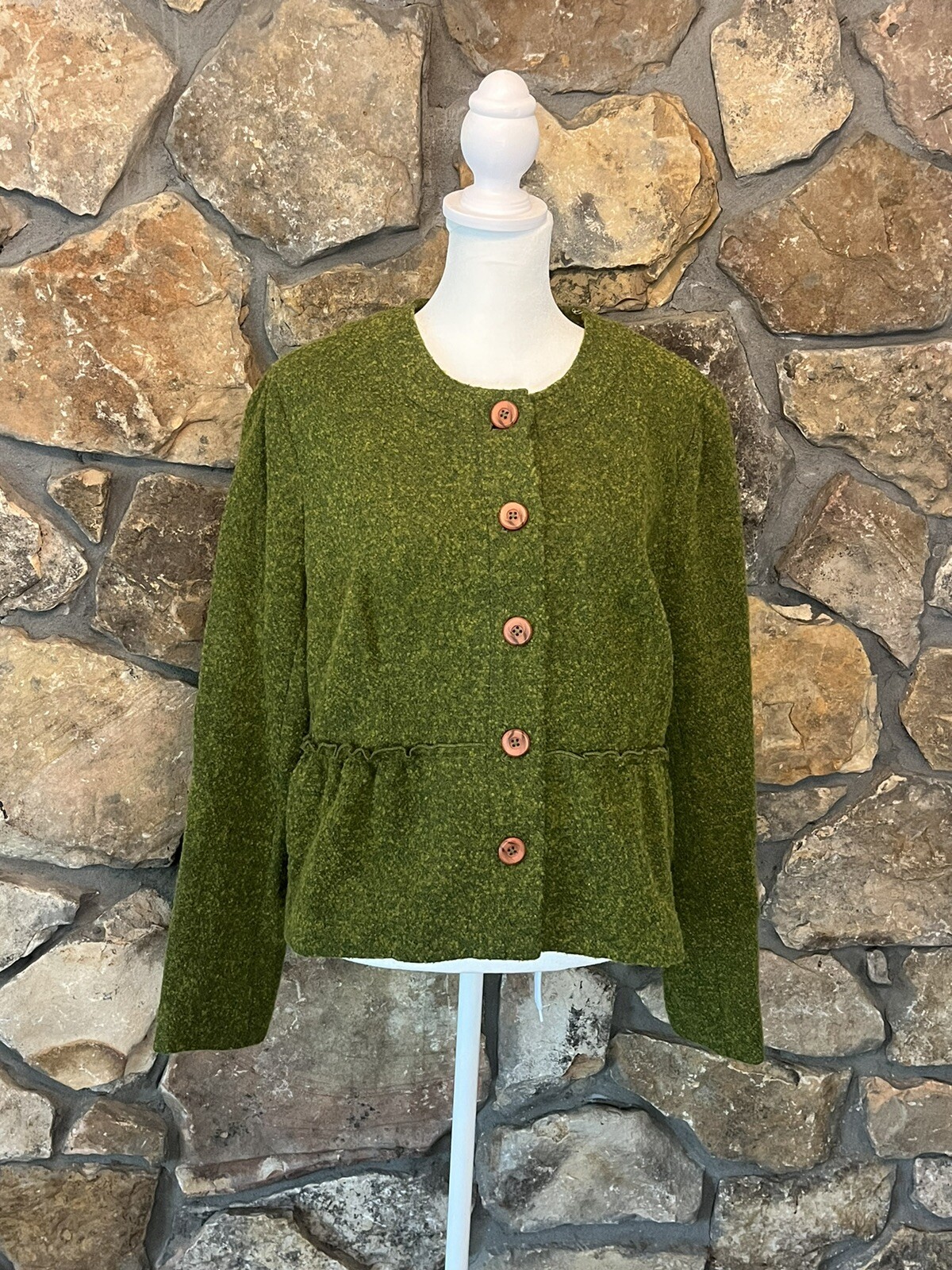 Madison Hill Jacket Long Button Front, Wool Blend… - image 1