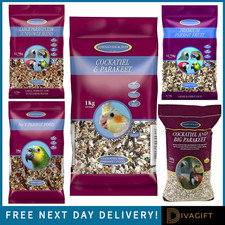 COCKATIEL PARAKEET PARROT CONURE FRUIT SEEDS MIX FOOD FOR BIRDS JOHNSTON & JEFF 