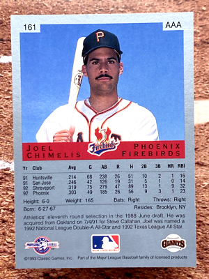 1993 Classic Best Joel Chimelis #161 | eBay
