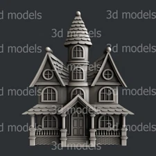 3d STL models for CNC, Artcam, Aspire, relief House