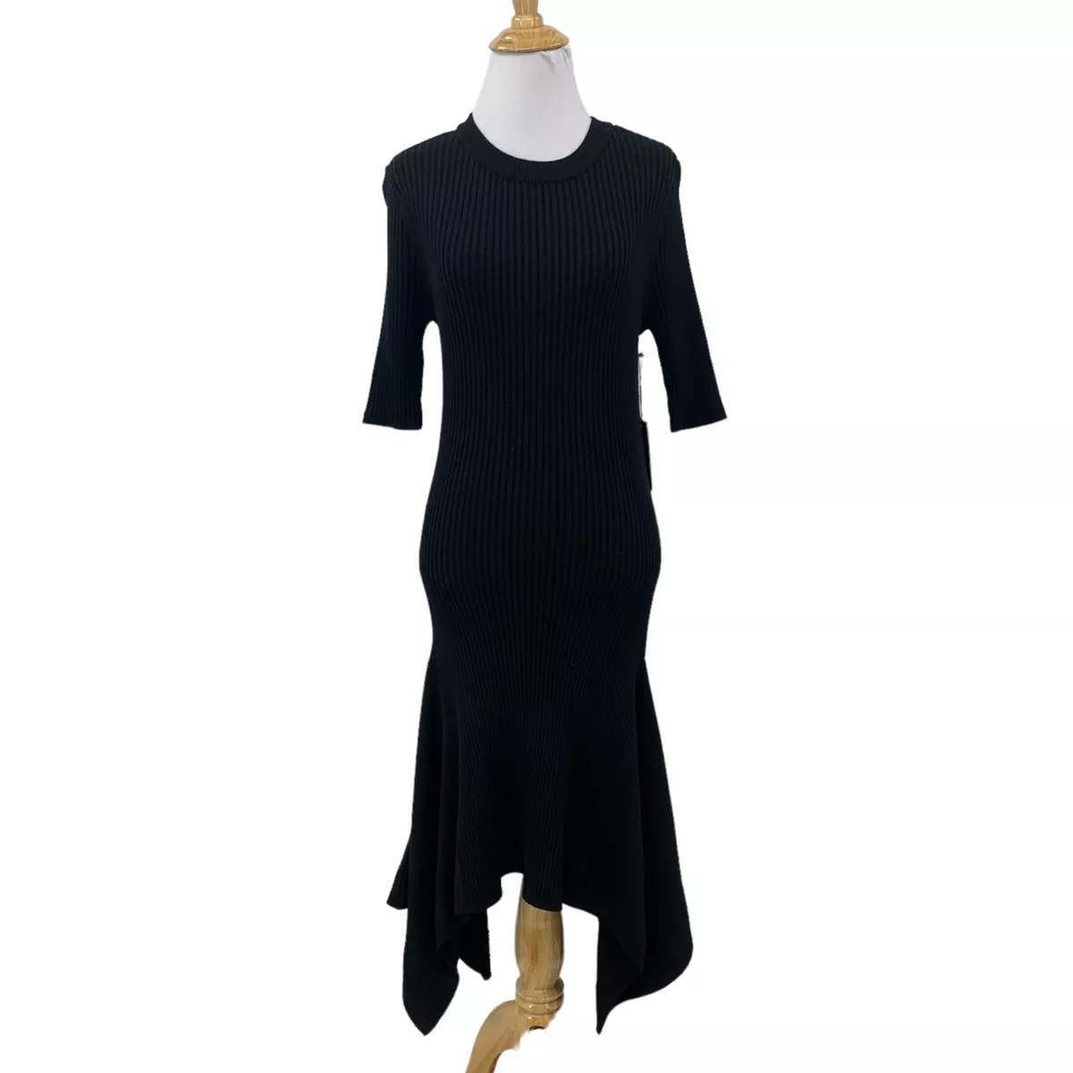 Asymmetrical ribbed sweater online dress