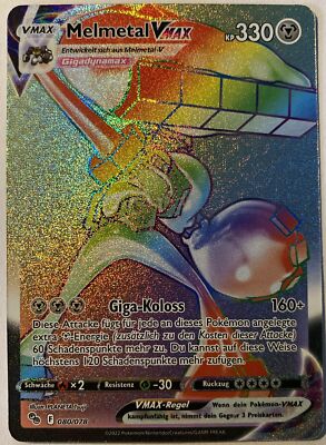 Pokemon Melmetal VMAX Rainbow | Deutsch 080/078 Pokemon GO | Near Mint