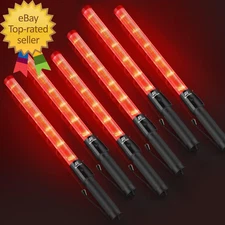 6 Pack Traffic Wand, 21 Inch Led Traffic Control Baton, Safety Light Wands