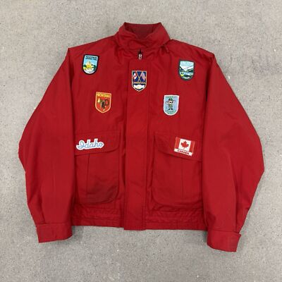 VTG Patched London Fog Red Jacket Size Men s Medium