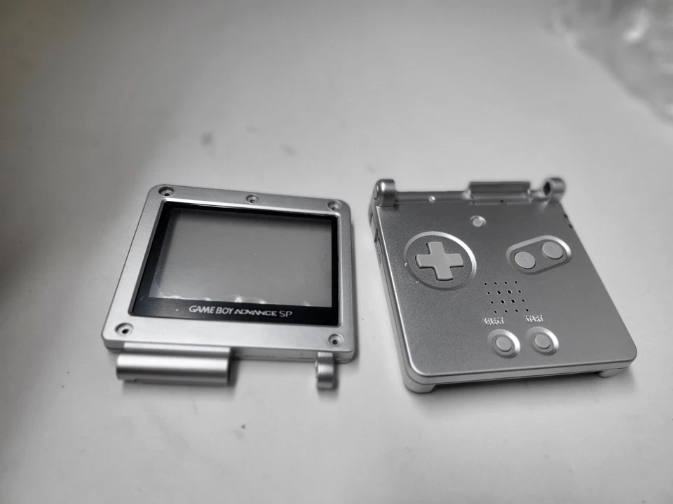 NUEVO Estuche Carcasa Completa Plateado de Repuesto para GameBoy Advance GBA SP #4D Foto 3 de 3