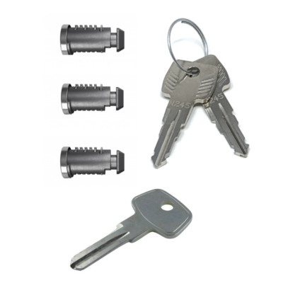 Thule One-Key System Set: 3er-Pack = 3 Fässer, 2 Schlüssel, 1 Entferner Schlüssel