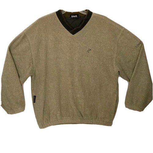 Ashworth Golf Sweater Mens Medium Brown 