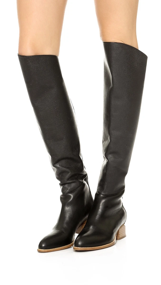 1050 NEW Alexander Wang Sigrid Tall Boots Block Natural Cut Out