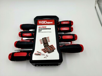 Hyper Tough 45 Piece Screwdriver Set Tools