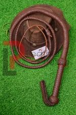Indiana Jone Whip 04 Feet Long 12 Plait Weaving Genuine Cowhide Leather Bullwhip