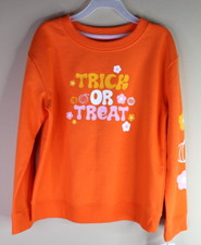 Cat Jack Halloween Girls Trick or Treat Sweatshirt, Size Small 6/7 , New