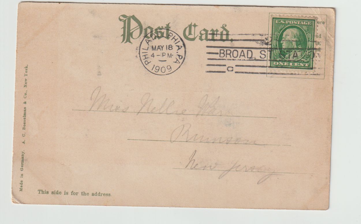 1909 Postmarked Postcard School of Science Princeton University New ...