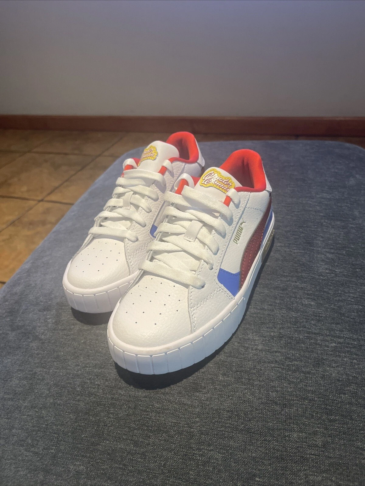 Sneakers Puma Cali Star Wonder donna stringate giovani ragazze bianche 385 taglia US 3C