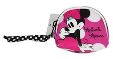 Borsa Monete Minnie Rosa Macchiate Bianche Bianche, Tela Forte Grande Idea Regalo NUOVA