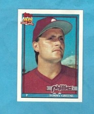 1991 Topps Baseball Card #486 Tommy Greene Phillies