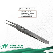 Tweezers for Ingrown Hair Sharp Pointed Tips Fenestrated Handle German Steel