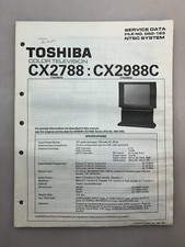 Toshiba CX2788 CX29889C Original Service Manual Free Shipping