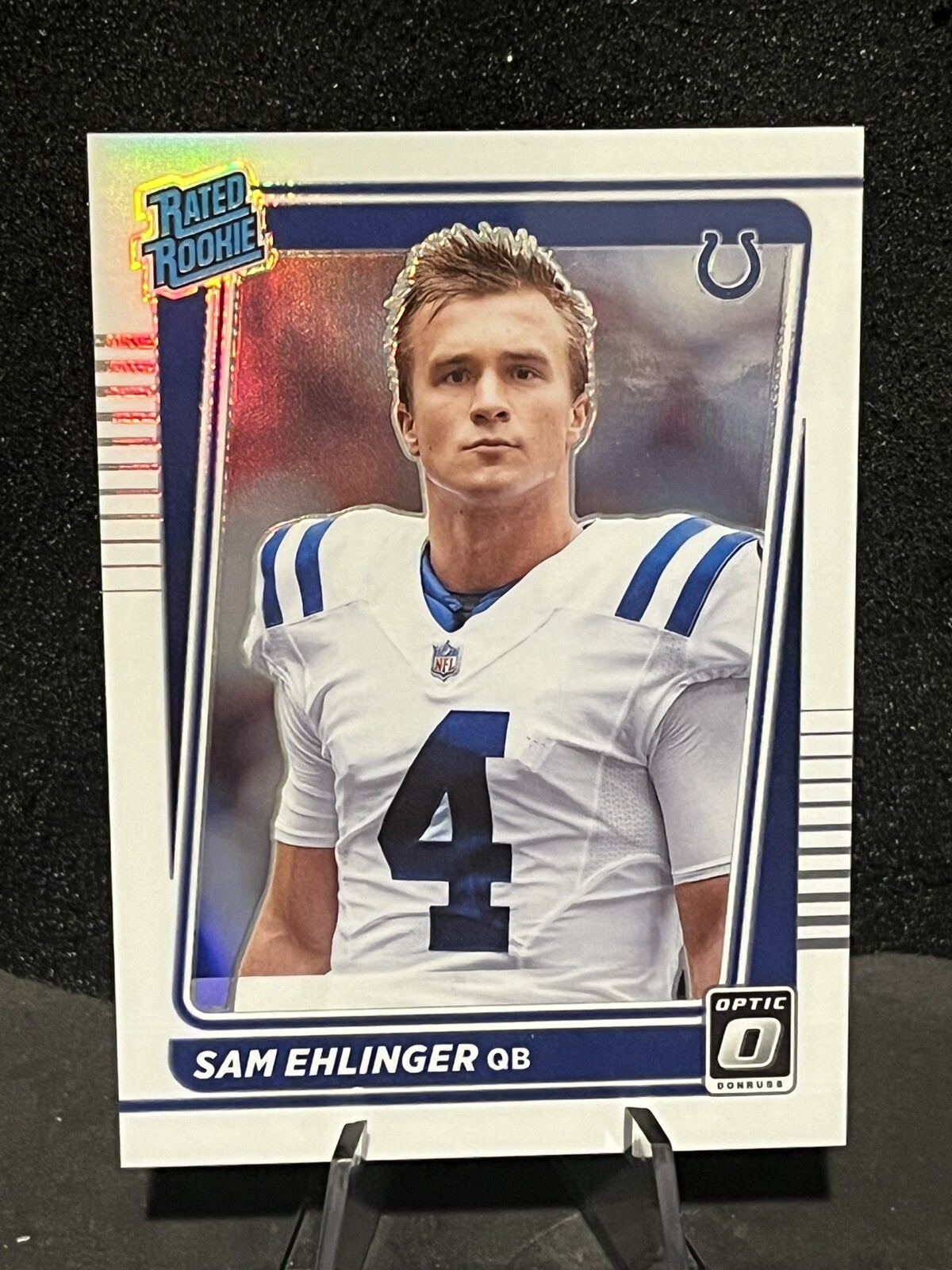 2021 Donruss Optic Sam Ehlinger Rated Rookie Holo Prizm Variation RC #246 Colts