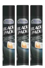 Black Pack Spray Plastic Bumper & Exterior Trim Restorer - 300 ml x 3