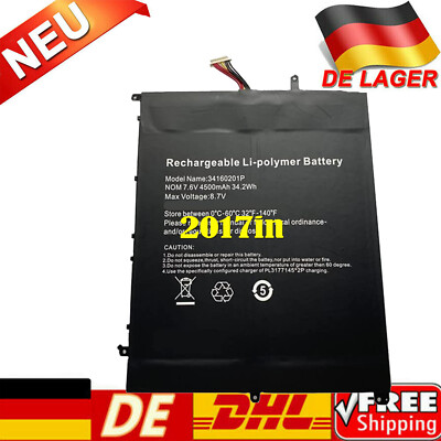 Akku 34160201P 7.6V Ersetzen für CHUWI LincPlus P1 Series 31160201P 4500mAh