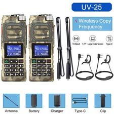 Baofeng UV-25 Walkie Talkie Long Range 10W Tri-power Two Way Radio 108cm Antenna