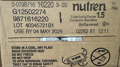 Nutren 1.5 Tube Feeding Formula Unflavored Formerly Vanilla 8.45 oz Carton 24 Ct