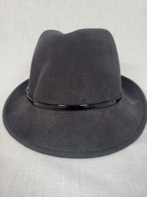 Scala 100% Wool Fedora Hat Black Band One Size Unisex  display picture 3