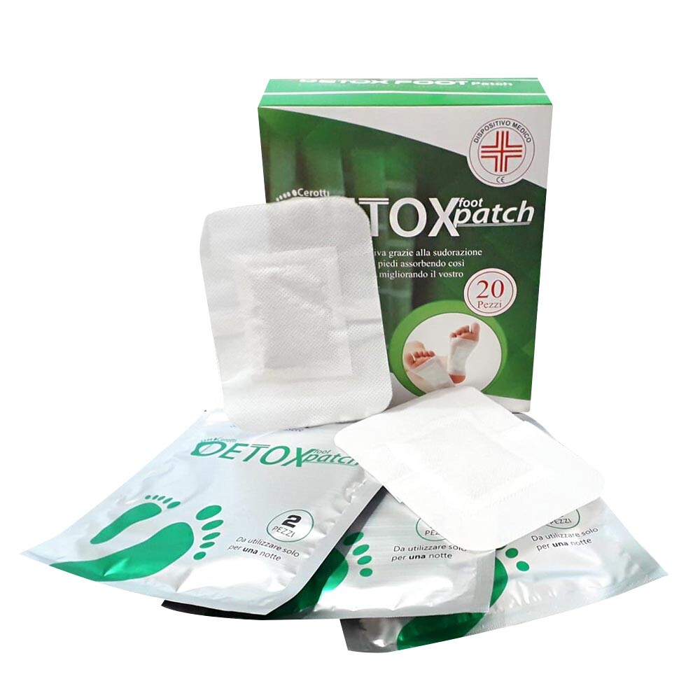 Cerotti Detox Piedi 20Pz 100%Natural Disintossicanti Elimina Tossine Anti Stress