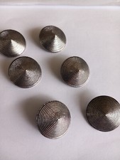 Buttons. Pewter  effect  plastic. 22 mm pack 6 