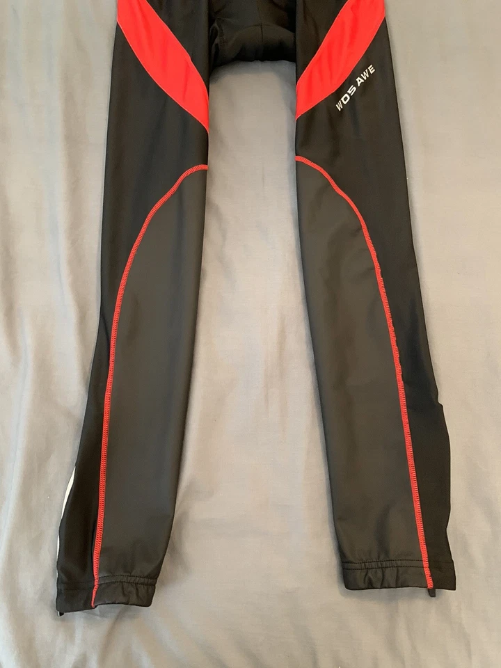WOSAWE Para hombres Bicicleta de Carretera Babero Pantalones Deportes Ciclismo Acolchado Transpirable Negro XL Foto 2 de 4